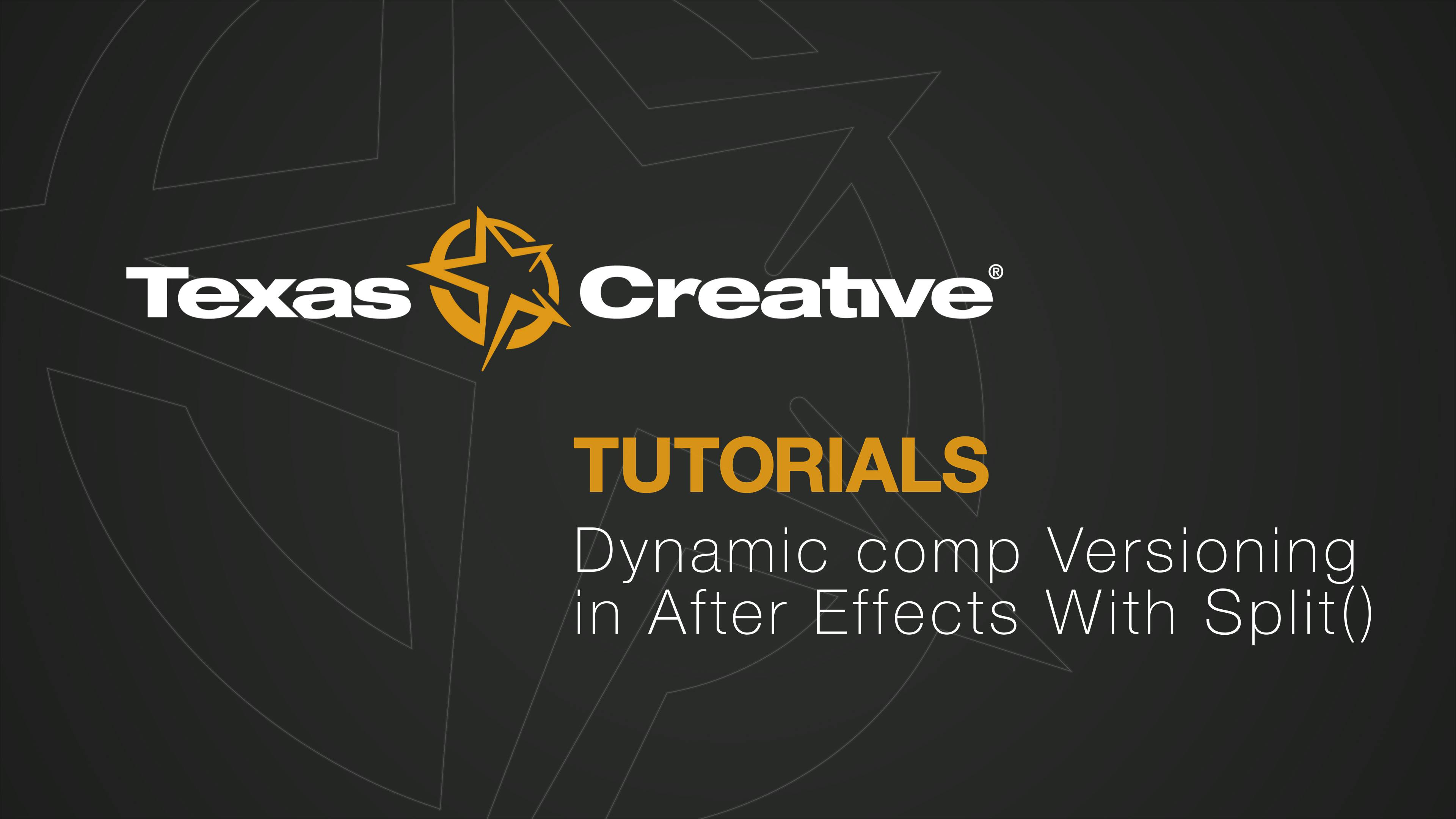 Dynamic Comps in After Effects with Split
