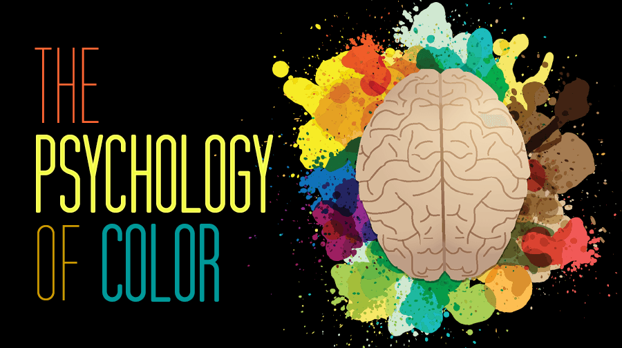 The Psychology of Color The Psychology of Color, brain with splashes of color around it